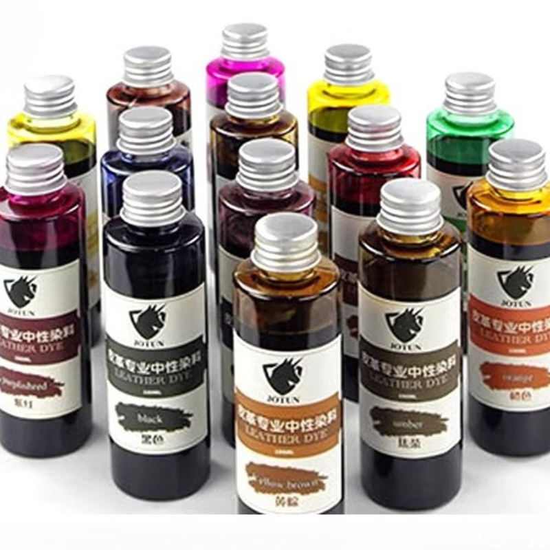 Leather Dye Finish - Leather dye color paint DIY leather