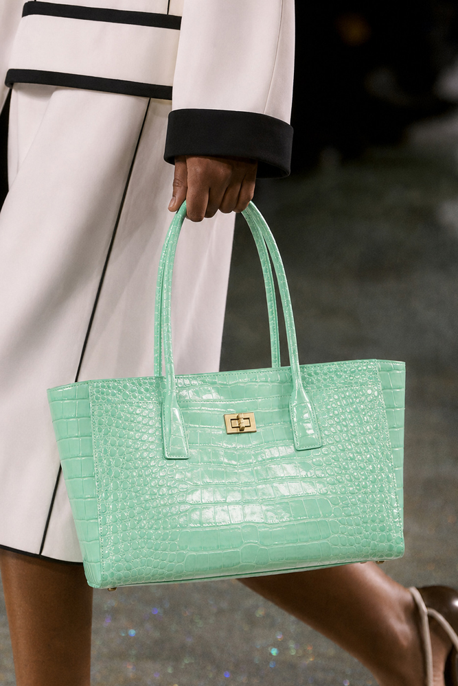 Leather Work Handbags - SHELKSBAG Glossy Crocodile Embossed Tote Bag