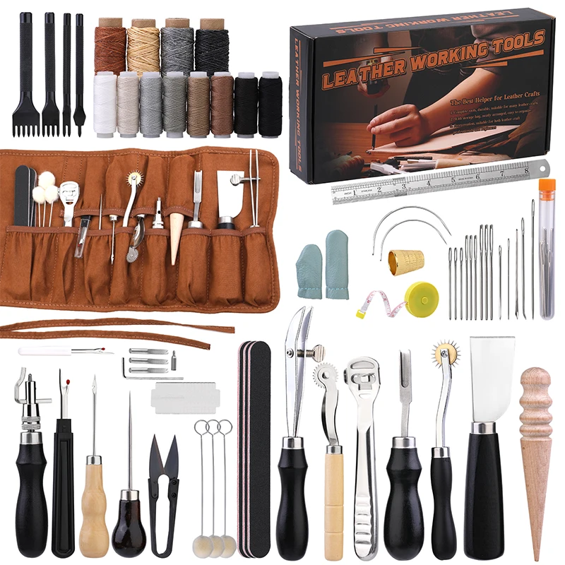 Leatherwork Tool Kit - KRABALL Professional Leather Craft Tool Kit