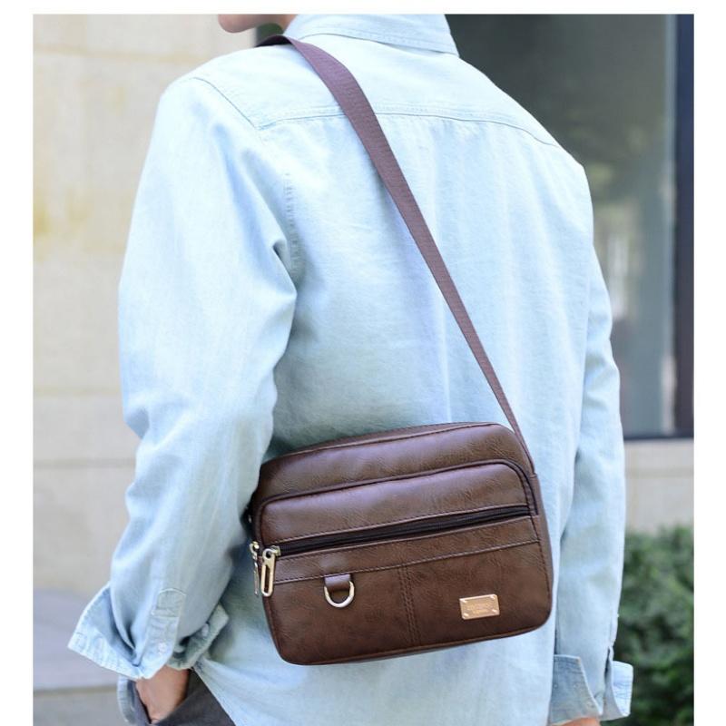 Leather Men's Sling Bag Messen - Leather Work Bag Mens review and price