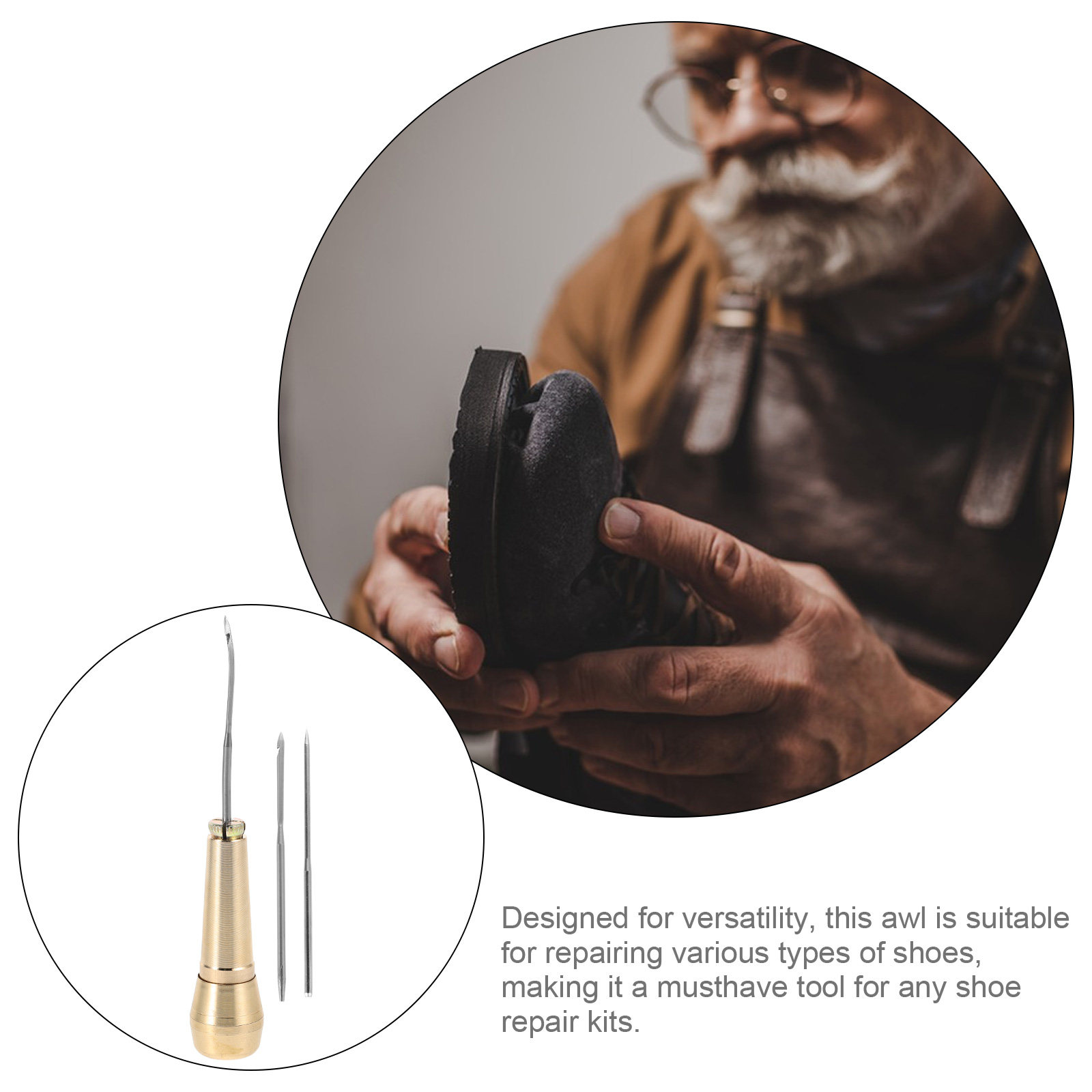1Set Awl Needle Tool for Shoe  - Leatherwork Repairs review and price