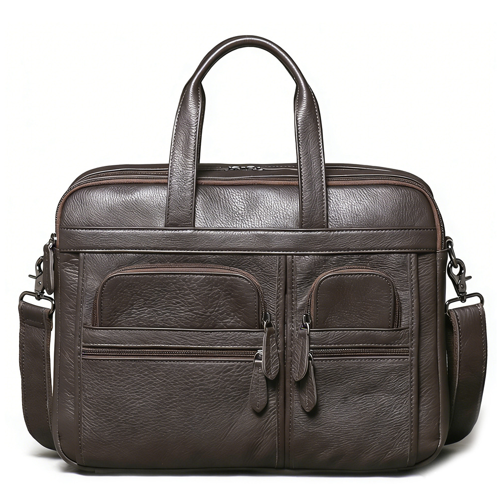 Men's Genuine Leather Briefcas - Leather Work Bag Mens review and price