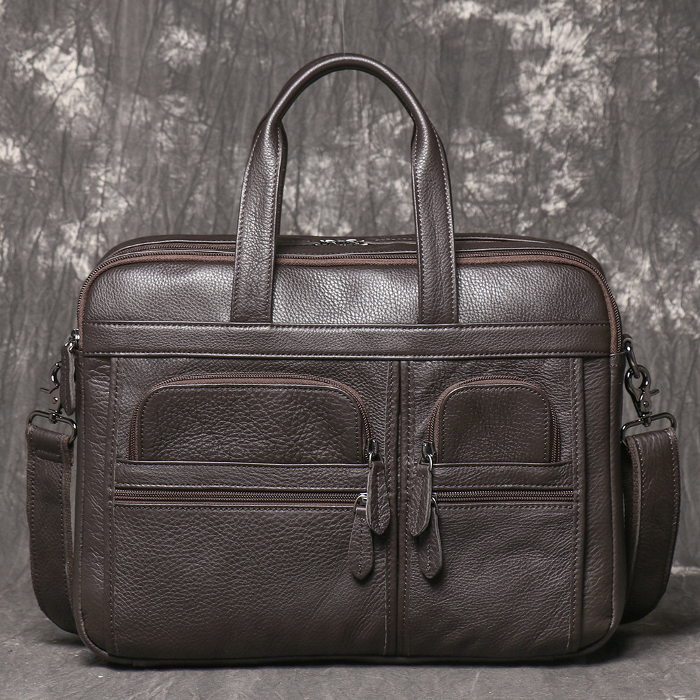 Men's Genuine Leather Briefcas - Leather Work Bag Mens review and price
