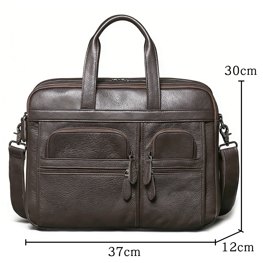 Men's Genuine Leather Briefcas - Leather Work Bag Mens review and price