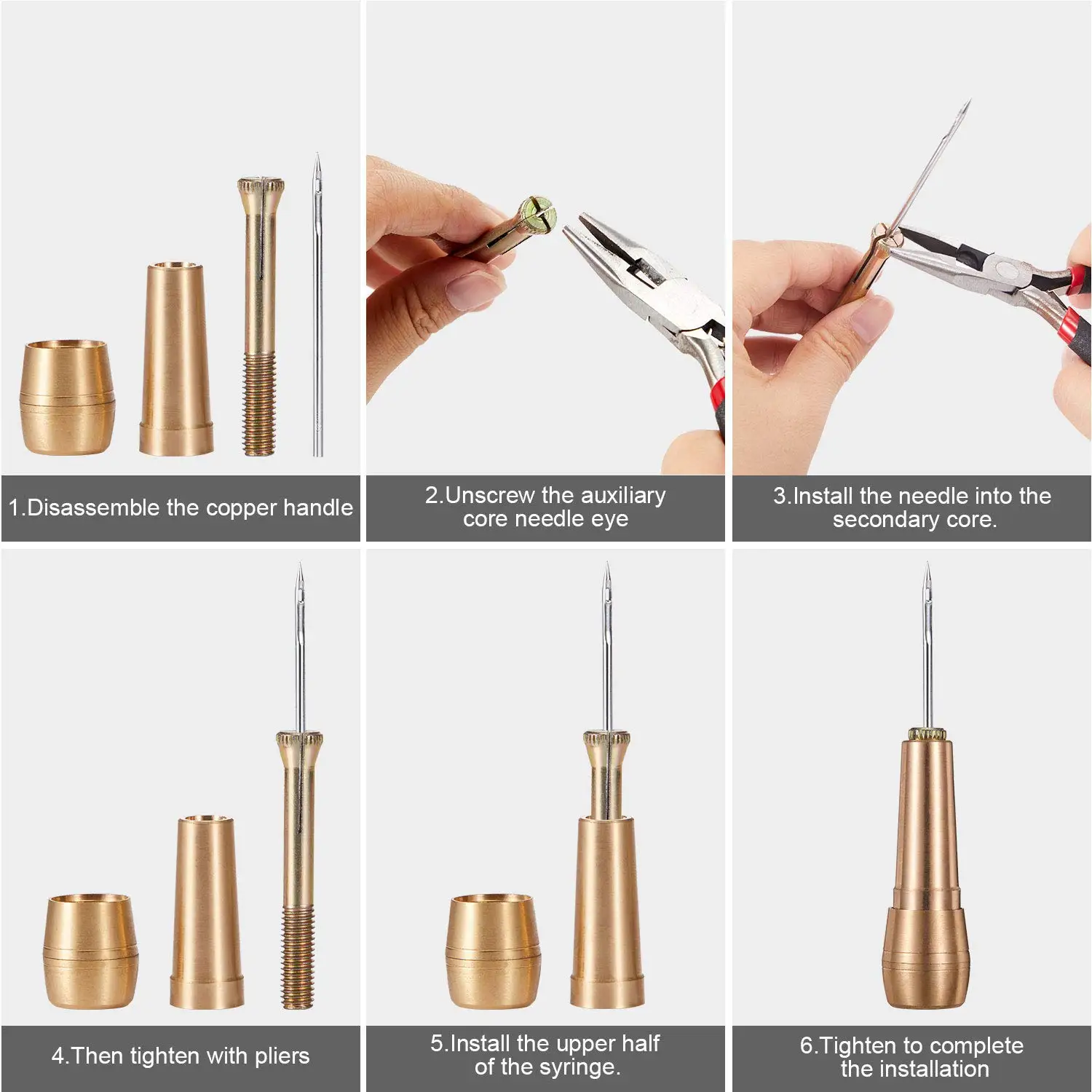 Leather Stitching Kit w/Copper - Leatherwork Repairs review and price