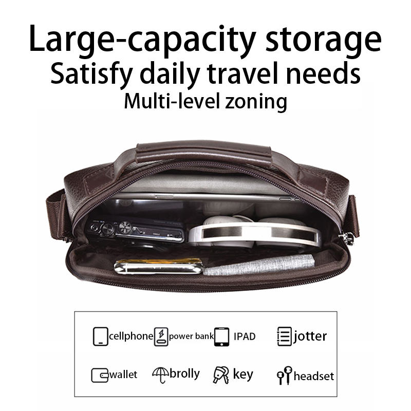 Durable Wear-resistant Two-ton - Leather Work Bag Mens review and price