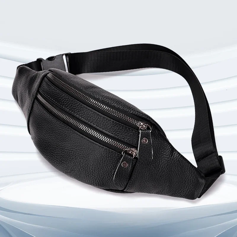 Genuine Leather Men’s Waist Ba - Leather Work Bag Mens review and price
