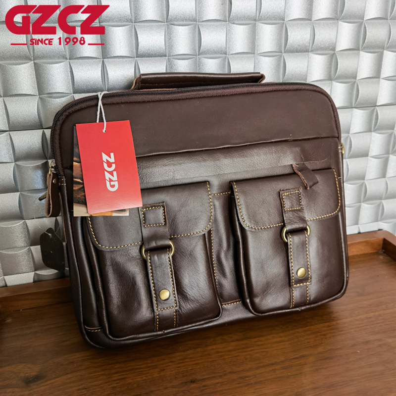 GZCZ Men's Handbag Leisure Bus - Leather Work Handbags review and price