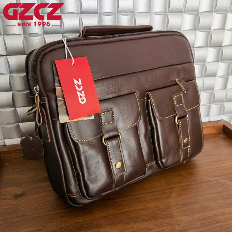 GZCZ Men's Handbag Leisure Bus - Leather Work Handbags review and price