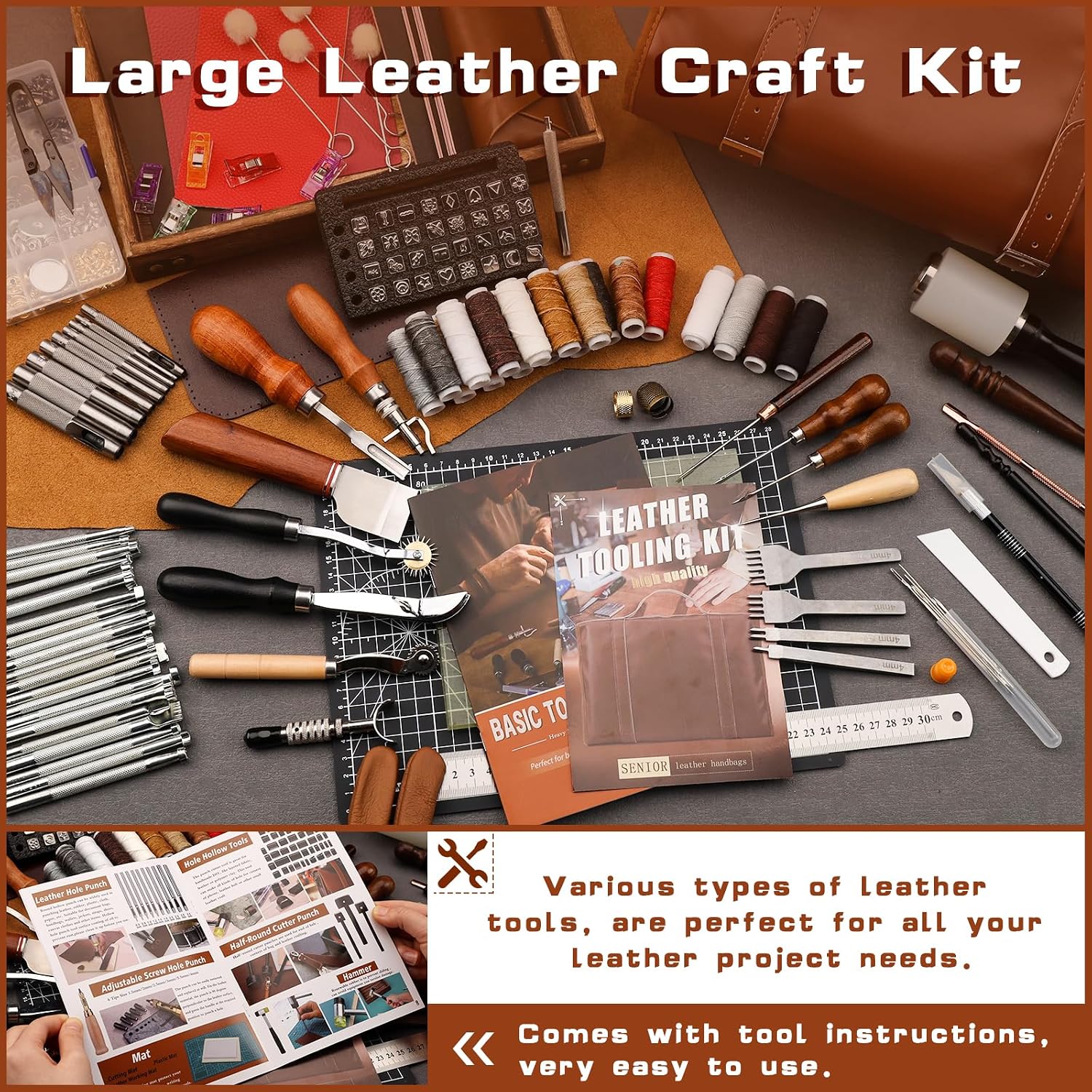 Leather Tooling Kit Leather Cr - Leatherwork Tool Kit review and price