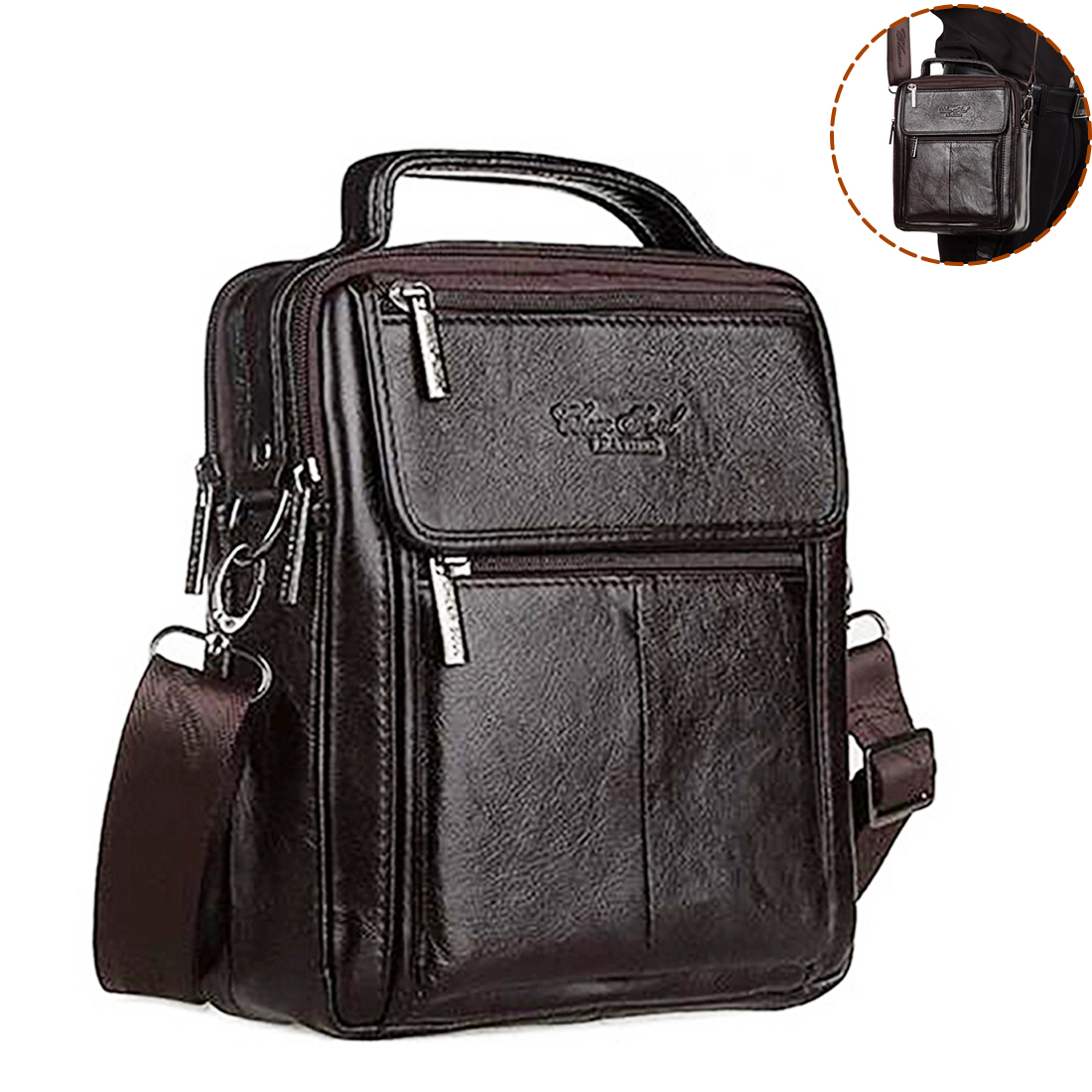 Crossbody Messenger Shoulder B - Leather Work Bag Mens review and price