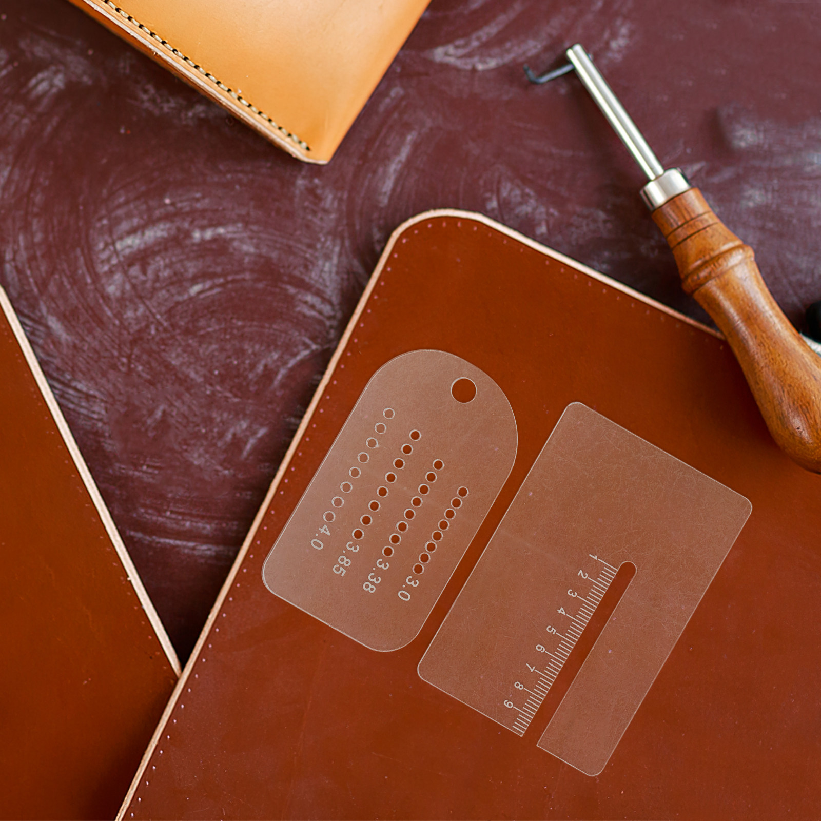 2Pcs Multifunctional Hole Punc - Leatherworking Guide review and price