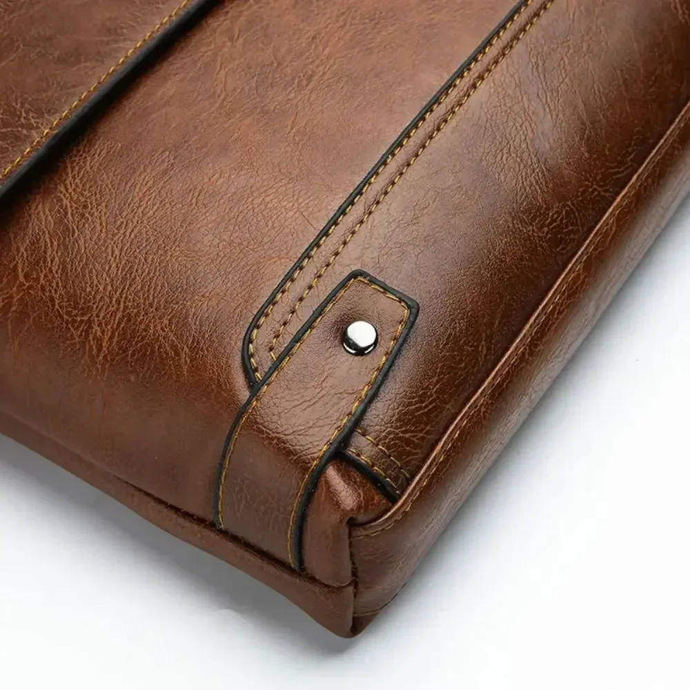 Briefcase For Men PU Leather T - Leather Work Bag Mens review and price