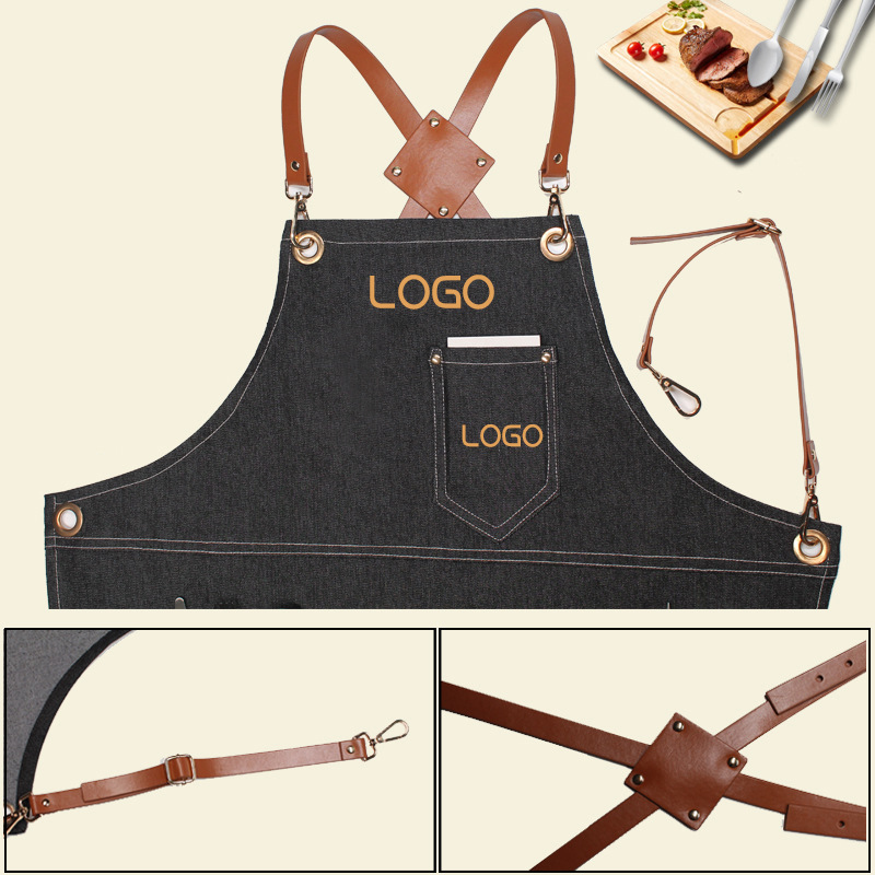 Floral PU Leather Straps Denim - Leatherwork Logo review and price