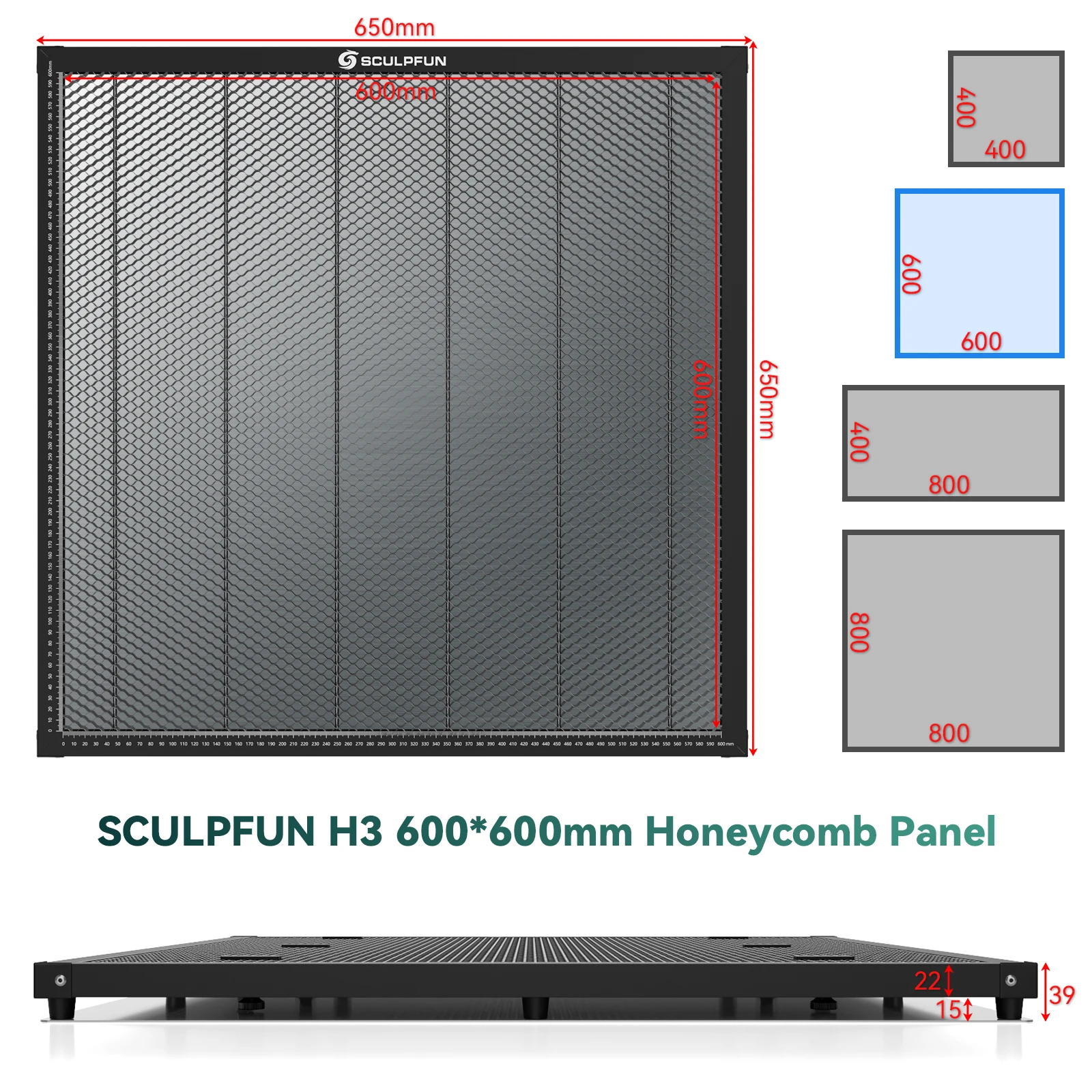 SCULPFUN 600x600mm Honeycomb P - Leather Workbench review and price