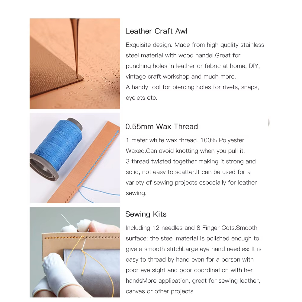 WUTA Professional Leather Craf - Leatherwork Tool Kit review and price