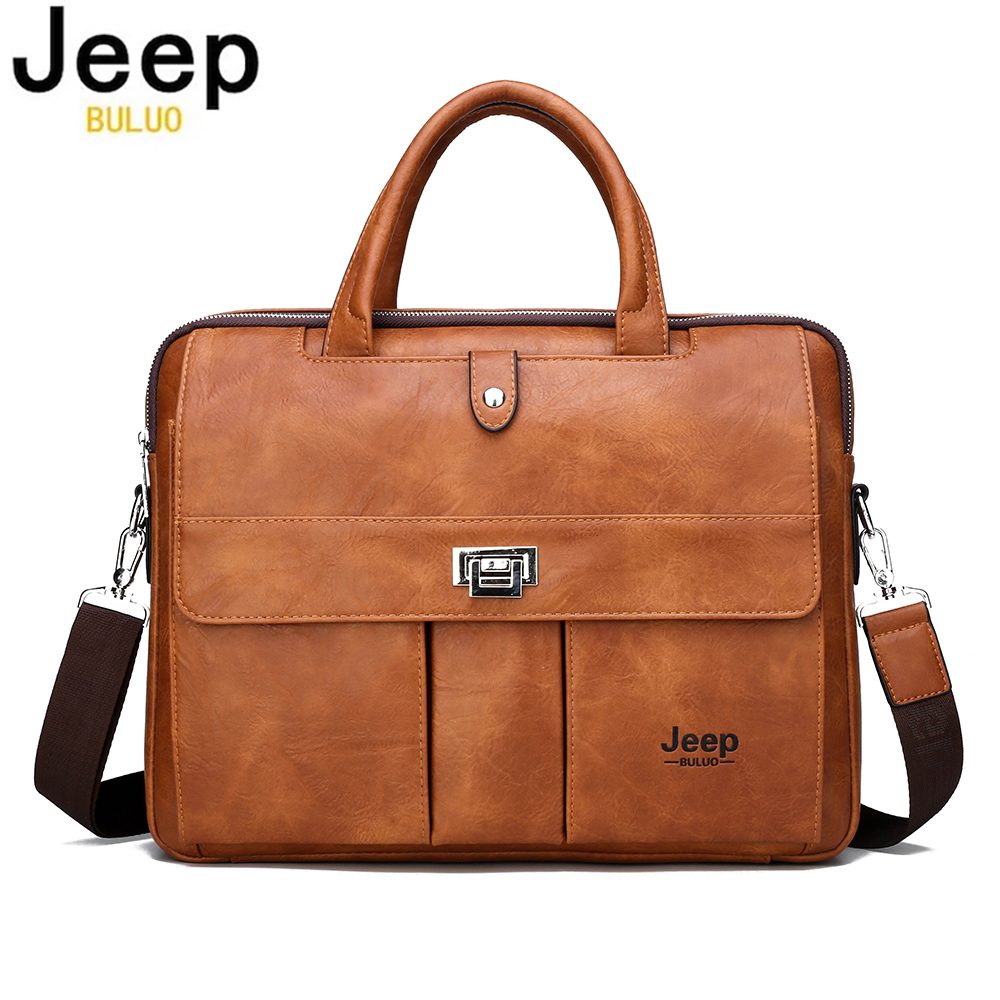 Jeep Buluo Men's Leather Brief - Leather Work Handbags review and price