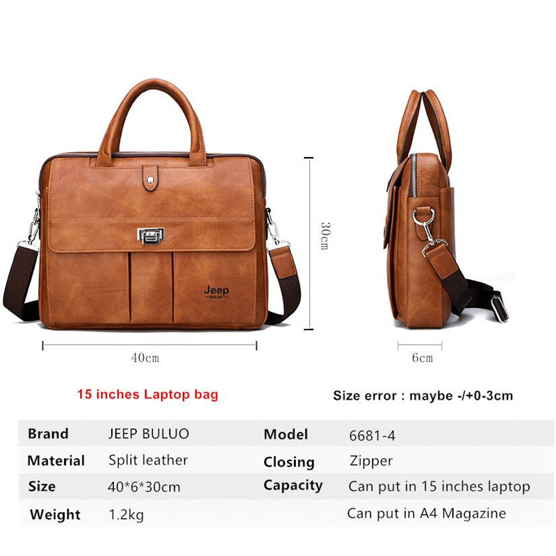 Jeep Buluo Men's Leather Brief - Leather Work Handbags review and price