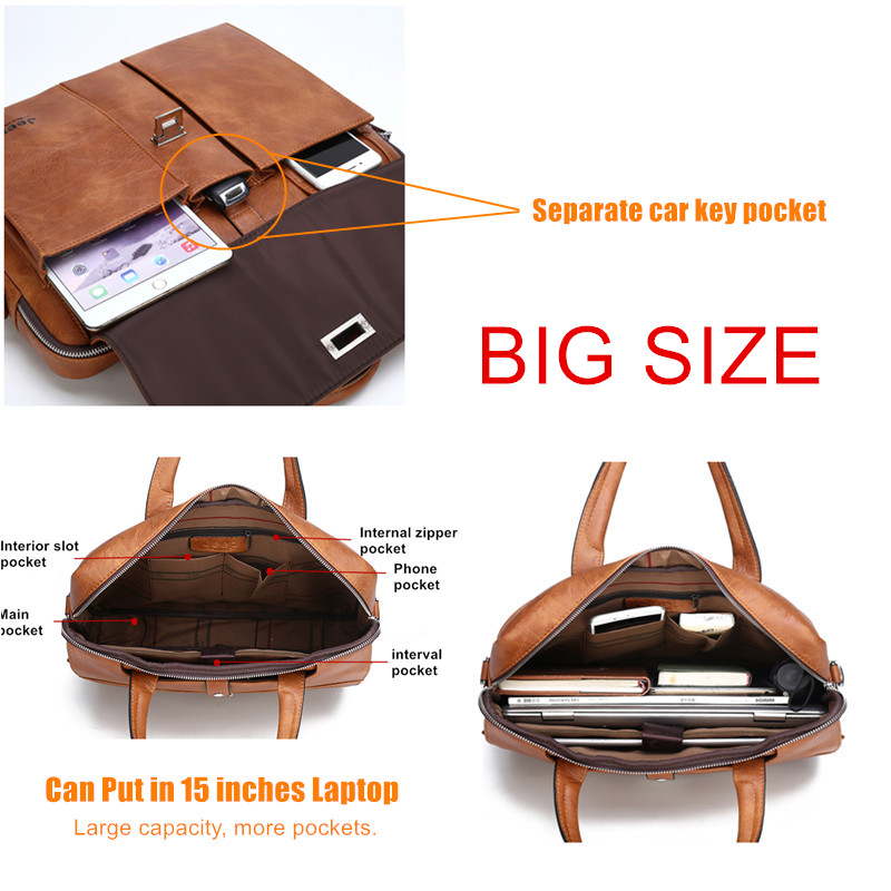 Jeep Buluo Men's Leather Brief - Leather Work Handbags review and price