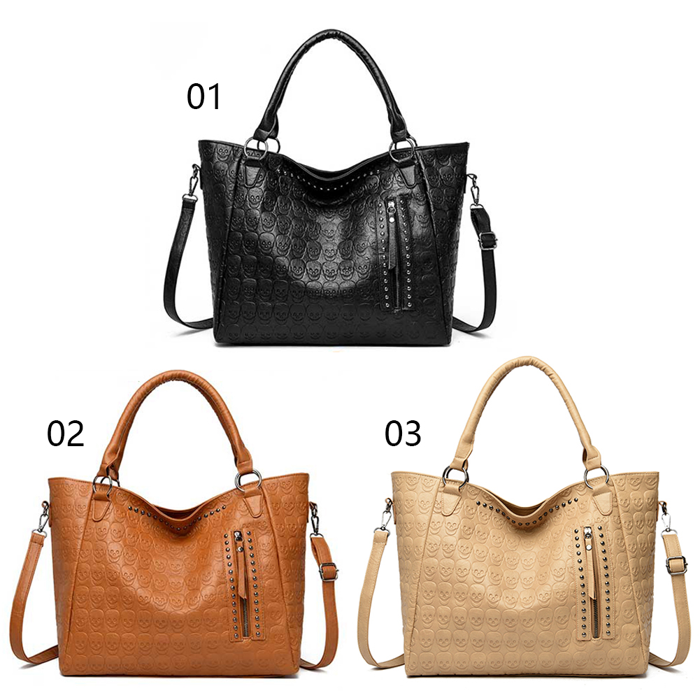 Punk Skull Crossbody Bag PU Le - Leather Work Handbags review and price