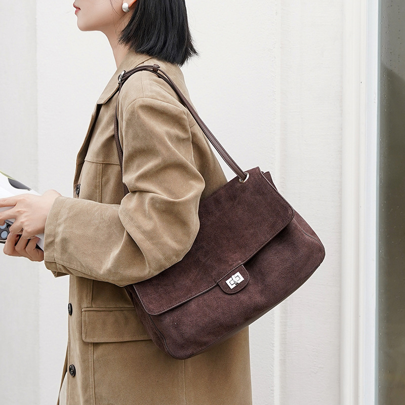 Genuine Suede Leather Underarm - Leather Work Handbags review and price